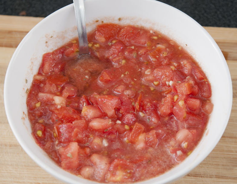 gatlic with oregano and tomatoes for dry cough