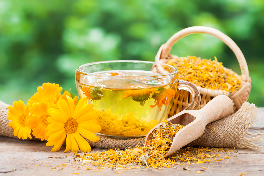Marigold Flowers Tea for candidas