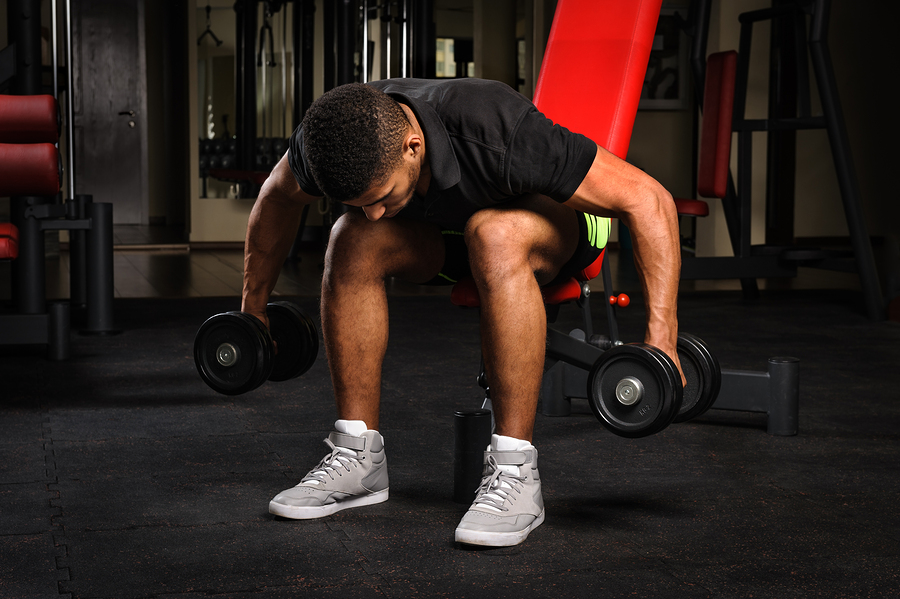 seated bent over dumbbell reverse fly