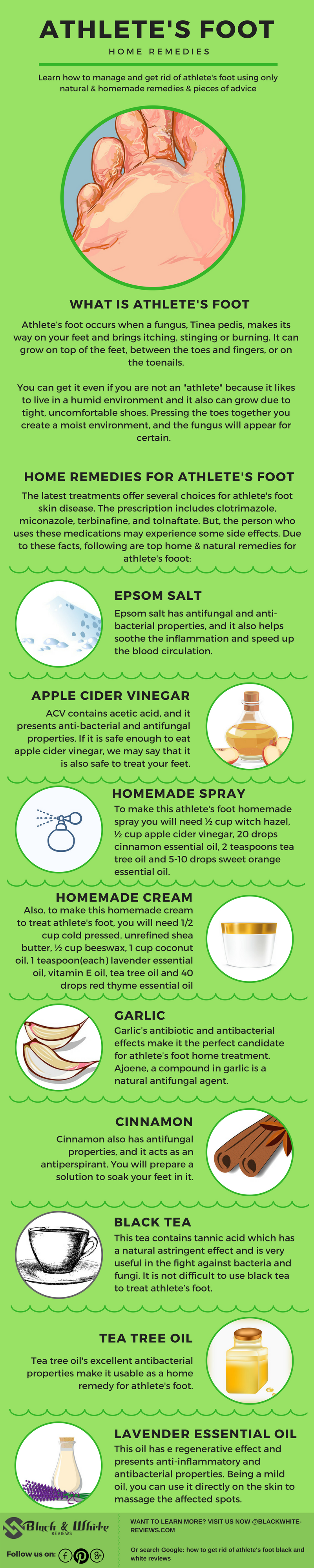 athletes foot remedies- infographic